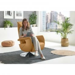 polsterpower Ledersessel - kurkuma - manuelle Relaxfunktion -Wohnzimmer Verkäufe 1158002577 04 1600Wx1600H