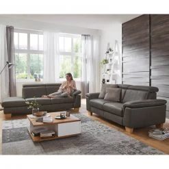 polsterpower 2,5-Sitzer Ledersofa - grau -Wohnzimmer Verkäufe 1158002877 03 1600Wx1600H