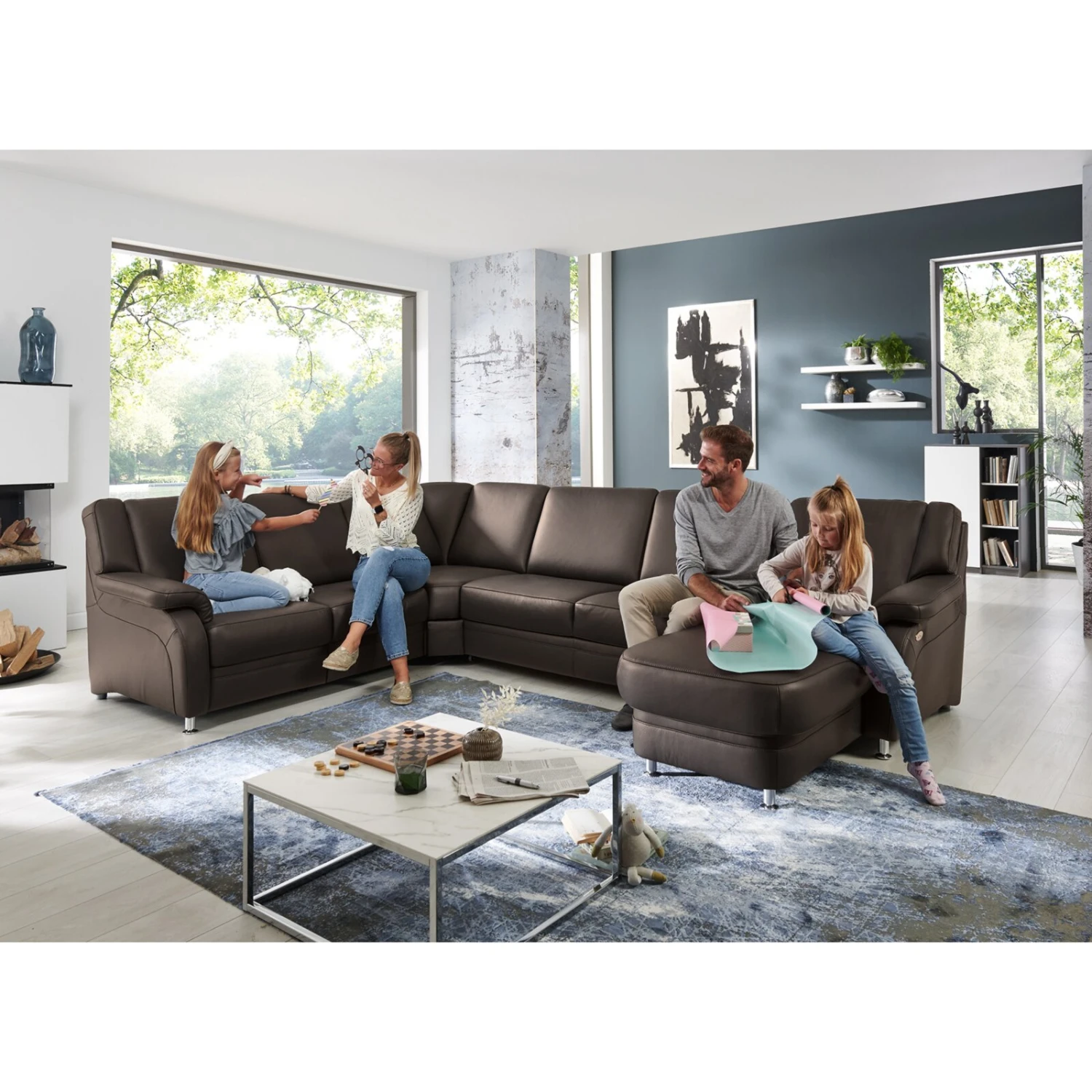 polsterpower Ledersofa - dunkelbraun - Basismodell - Canapé rechts 2 polsterpower Ledersofa - dunkelbraun - Basismodell - Canapé rechts – Bild 2