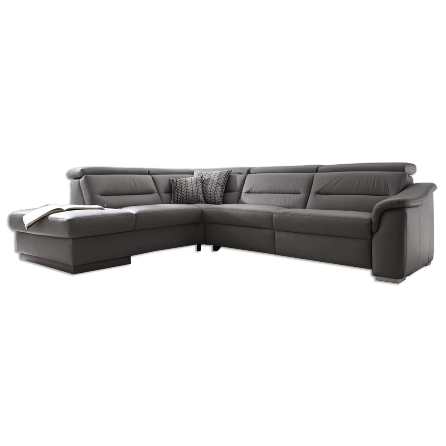 polsterpower Ledersofa - grau - Basismodell - 1,5-Sitzer links 3 polsterpower Ledersofa - grau - Basismodell - 1,5-Sitzer links – Bild 3