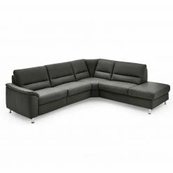 polsterpower Ledersofa - anthrazit - Basismodell - Anstellhocker rechts -Wohnzimmer Verkäufe 1158007277 09 1600Wx1600H