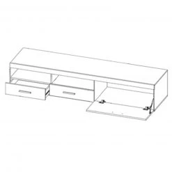 Wohnwand - Beton-weiß Hochglanz - 290 cm -Wohnzimmer Verkäufe 1170000400 04 1600Wx1600H