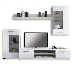 4-teilige Wohnwand - weiß - Hochglanz - 240 cm -Wohnzimmer Verkäufe 1170004800 09 1600Wx1600H