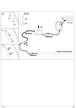 Wohnwand - Buche - mit Beleuchtung - 236 cm -Wohnzimmer Verkäufe 1170007100 04 1600Wx1600H
