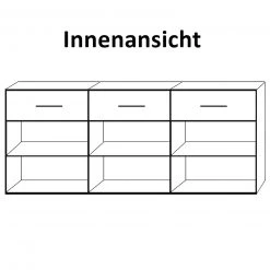 Sideboard - Sonoma Eiche-weiß - LED-Beleuchtung -Wohnzimmer Verkäufe 1170009900 03 1600Wx1600H