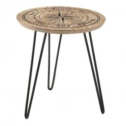 Beistelltisch - Mango Massivholz - schwarz - 46 cm