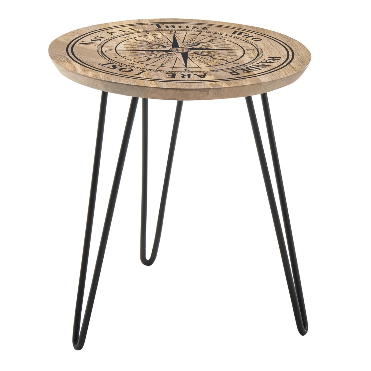 Beistelltisch - Mango Massivholz - schwarz - 46 cm 1 Beistelltisch - Mango Massivholz - schwarz - 46 cm