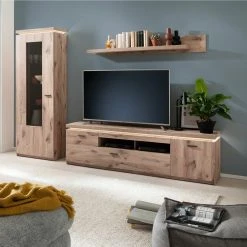 Standvitrine - Viking Oak - LED-Beleuchtung - 198 cm -Wohnzimmer Verkäufe 1189007100 11 1600Wx1600H