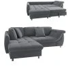 Ecksofa - anthrazit - Liegefunktion - Ottomane links