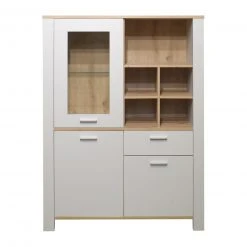 Highboard - kreidegrau - Asteiche - 152 cm hoch -Wohnzimmer Verkäufe 1205006800 03 1600Wx1600H