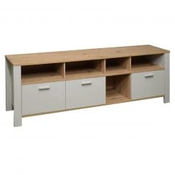 Lowboard - kreidegrau - Asteiche - 193 cm