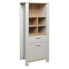 Highboard - kreidegrau - Asteiche - 63 cm