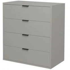 Kommode - kreidegrau matt - 4 Schubkästen -Wohnzimmer Verkäufe 1205008501 03 1600Wx1600H