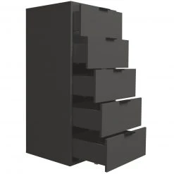 Kommode - anthrazit matt - 5 Schubkästen -Wohnzimmer Verkäufe 1205008600 05 1600Wx1600H