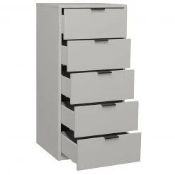 Kommode - kreidegrau matt - 5 Schubkästen -Wohnzimmer Verkäufe 1205008601 04 1600Wx1600H