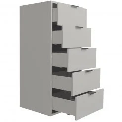 Kommode - kreidegrau matt - 5 Schubkästen -Wohnzimmer Verkäufe 1205008601 05 1600Wx1600H