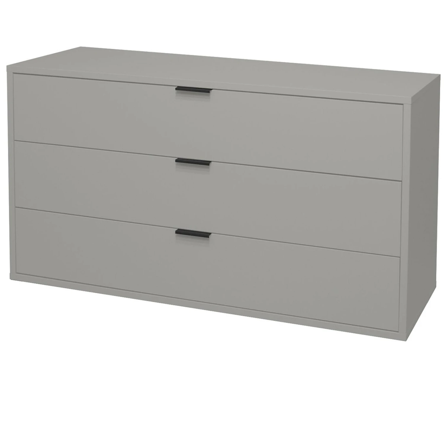 Kommode - kreidegrau matt - 3 Schubkästen 3 Kommode - kreidegrau matt - 3 Schubkästen – Bild 3