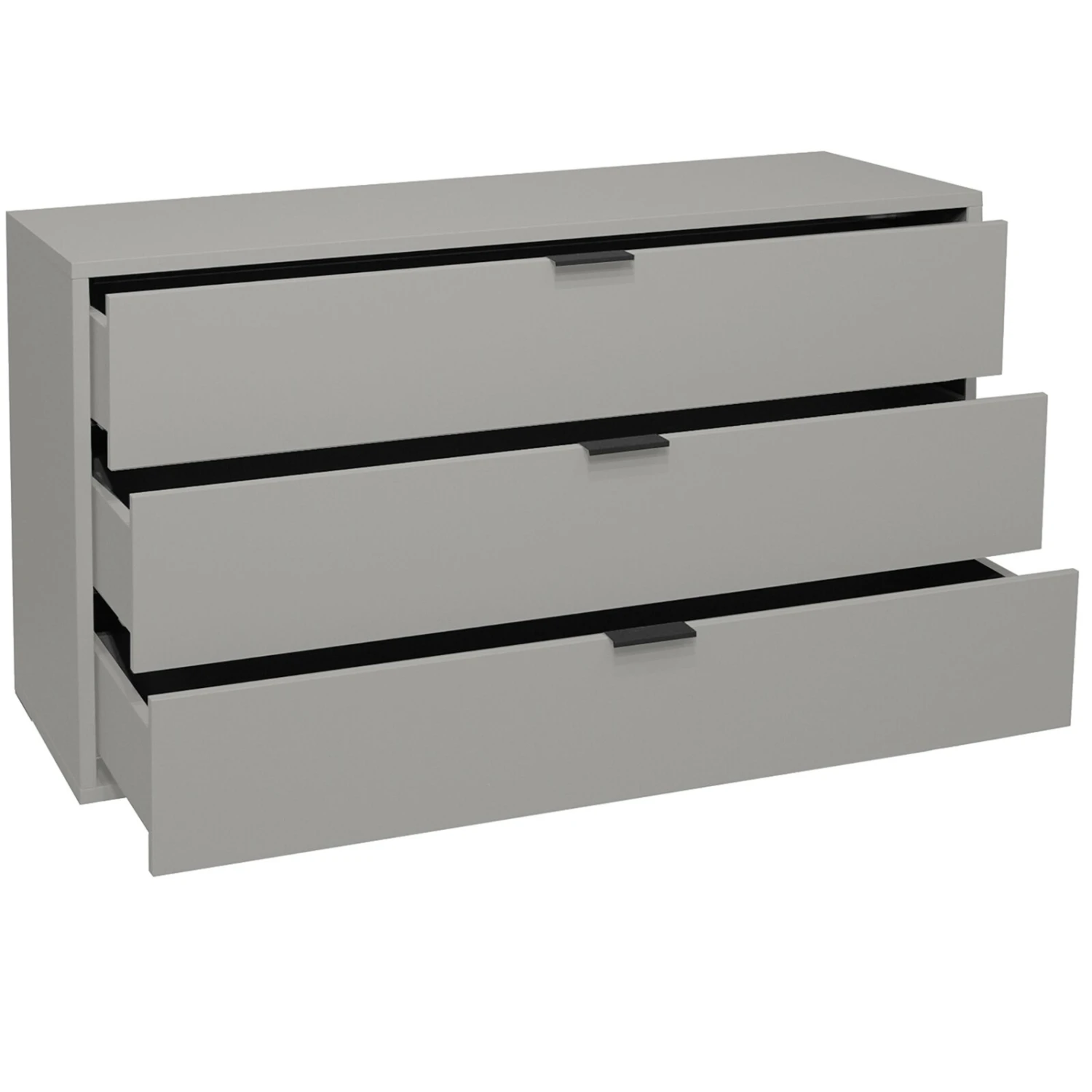 Kommode - kreidegrau matt - 3 Schubkästen 5 Kommode - kreidegrau matt - 3 Schubkästen – Bild 5