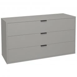 Kommode - kreidegrau matt - 3 Schubkästen
