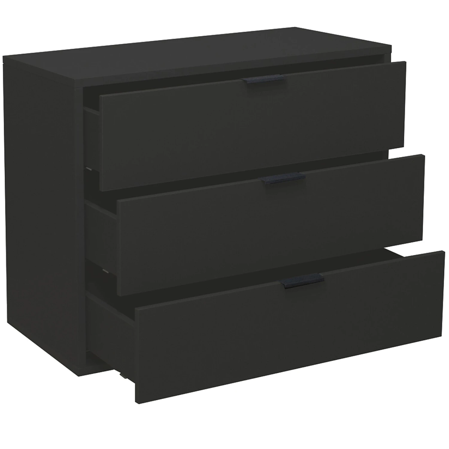 Kommode - anthrazit matt - 3 Schubkästen 5 Kommode - anthrazit matt - 3 Schubkästen – Bild 5