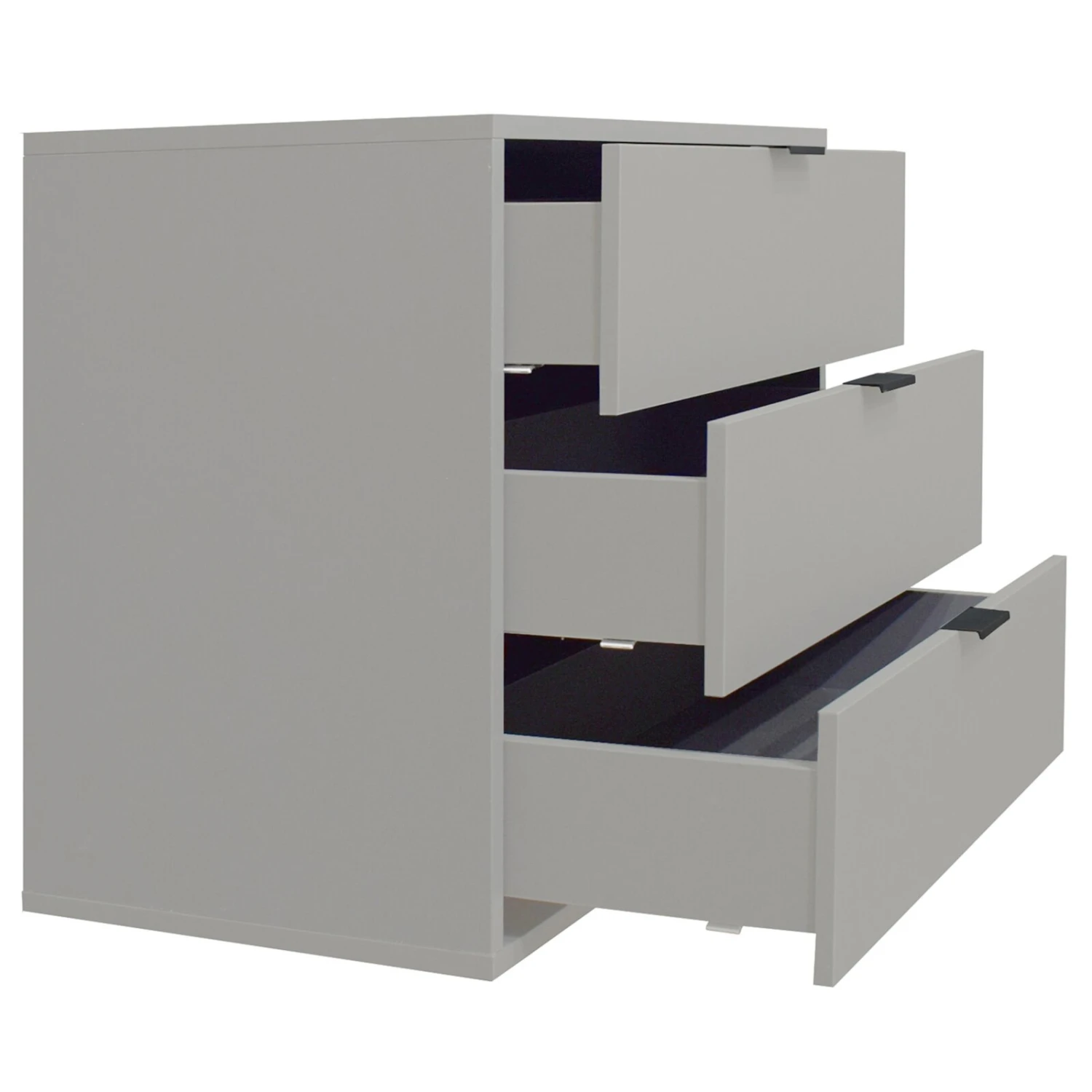 Kommode - kreidegrau matt - 3 Schubkästen 4 Kommode - kreidegrau matt - 3 Schubkästen – Bild 4