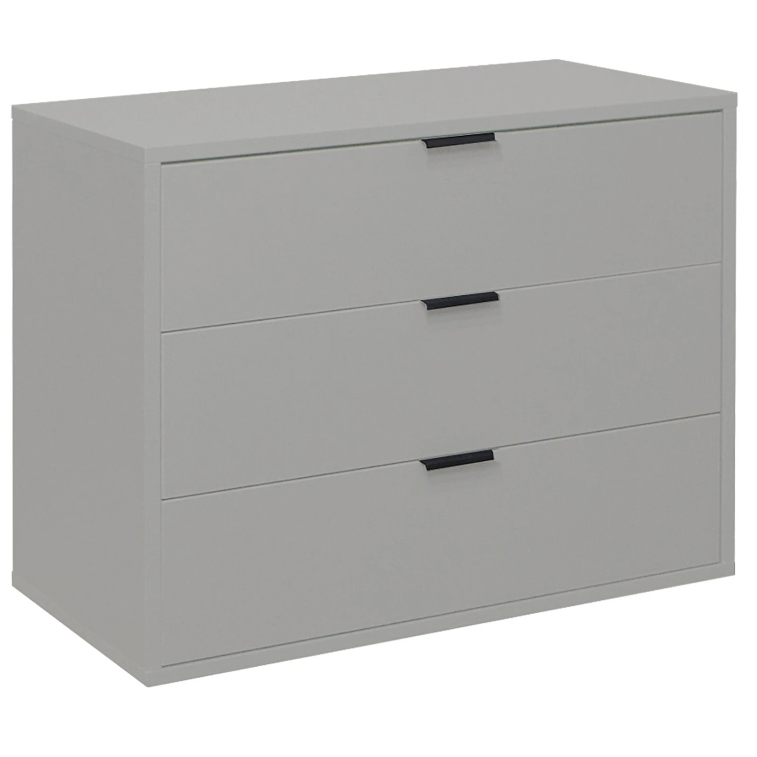 Kommode - kreidegrau matt - 3 Schubkästen 1 Kommode - kreidegrau matt - 3 Schubkästen