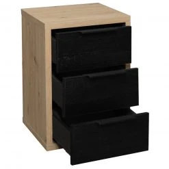 Kommode - Artisan Eiche - Flamed Wood black - 3 Schubkästen -Wohnzimmer Verkäufe 1205009001 04 1600Wx1600H