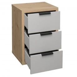 Kommode - Artisan Eiche - kreidegrau matt - 3 Schubkästen -Wohnzimmer Verkäufe 1205009002 04 1600Wx1600H