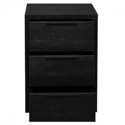 Kommode - Flamed Wood black - 3 Schubkästen -Wohnzimmer Verkäufe 1205009003 03 1600Wx1600H