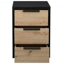Kommode - Flamed Wood black - Artisan Eiche - 3 Schubkästen -Wohnzimmer Verkäufe 1205009004 03 1600Wx1600H