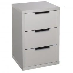 Kommode - kreidegrau matt - 3 Schubkästen