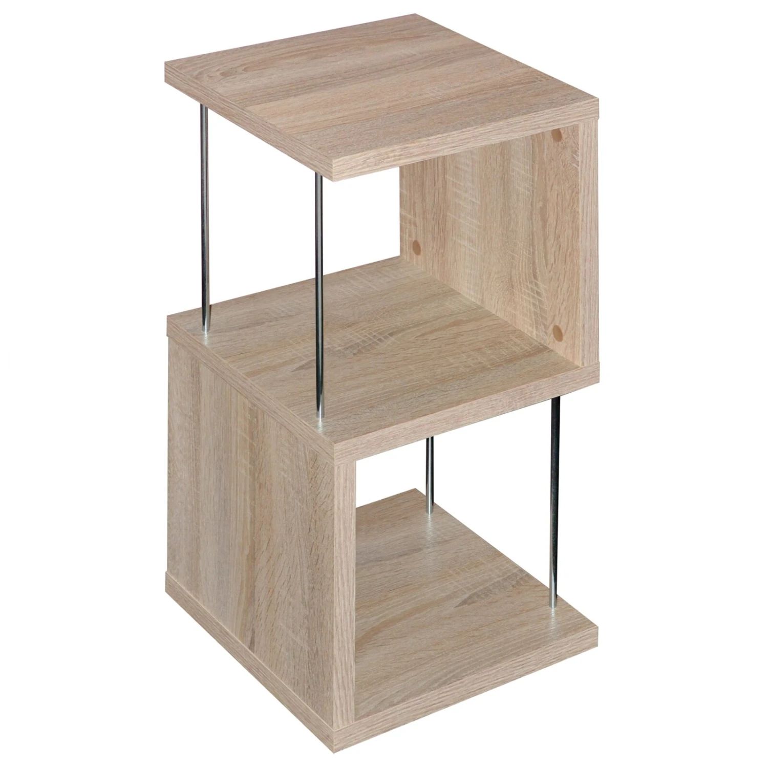 Standregal - Sonoma Eiche - silber - 65 cm hoch 1 Standregal - Sonoma Eiche - silber - 65 cm hoch