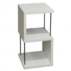 Standregal - weiß matt - schwarz - 65 cm hoch