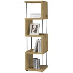 Standregal - Artisan Eiche - schwarz - 126 cm hoch