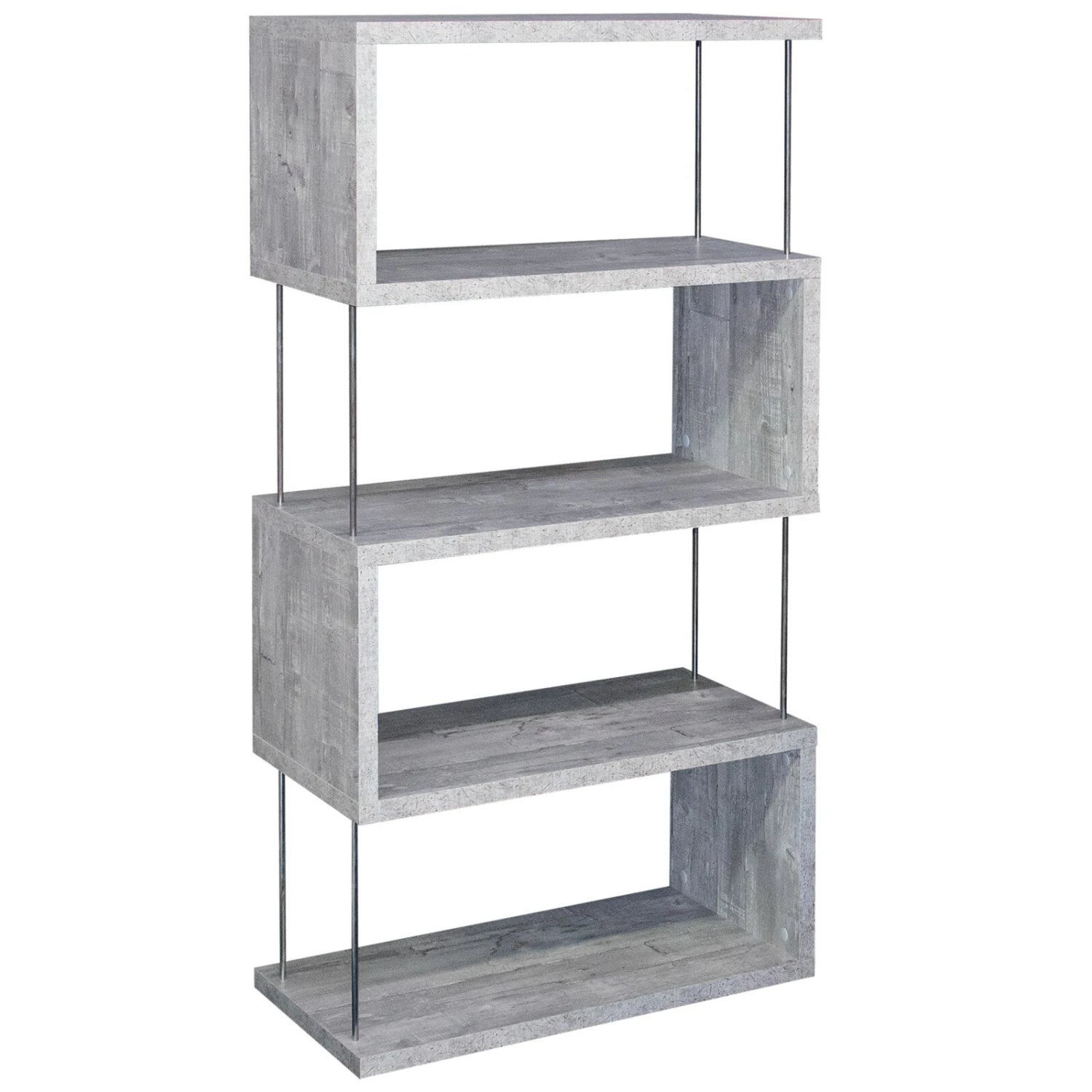 Standregal - Betonoptik - silber - 66 cm breit 1 Standregal - Betonoptik - silber - 66 cm breit