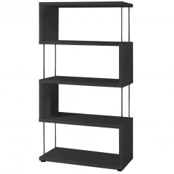 Standregal - Schwarzstahloptik - schwarz - 66 cm breit