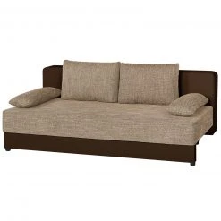 Boxspringsofa - mocca-cappuccino - Dauerschläfer