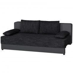 Boxspringsofa - schwarz-grau - Dauerschläfer