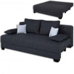 Wohnzimmer Verkäufe 26 Boxspringsofa - schwarz - Dauerschläfer - mit Staukasten