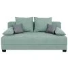 Boxspringsofa - mint-grau - Dauerschläfer mit Staukasten