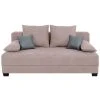 Boxspringsofa - flamingo-grau - Dauerschläfer mit Staukasten
