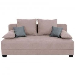 Boxspringsofa - flamingo-grau - Dauerschläfer mit Staukasten