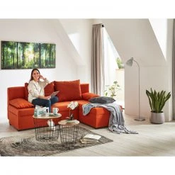 Ecksofa - orange - Webstoff - mit Liegefunktion -Wohnzimmer Verkäufe 1206002701 05 1600Wx1600H