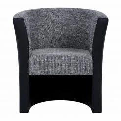 Cocktailsessel - schwarz-grau - 76 cm hoch