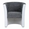 Cocktailsessel - weiß-grau - 76 cm hoch