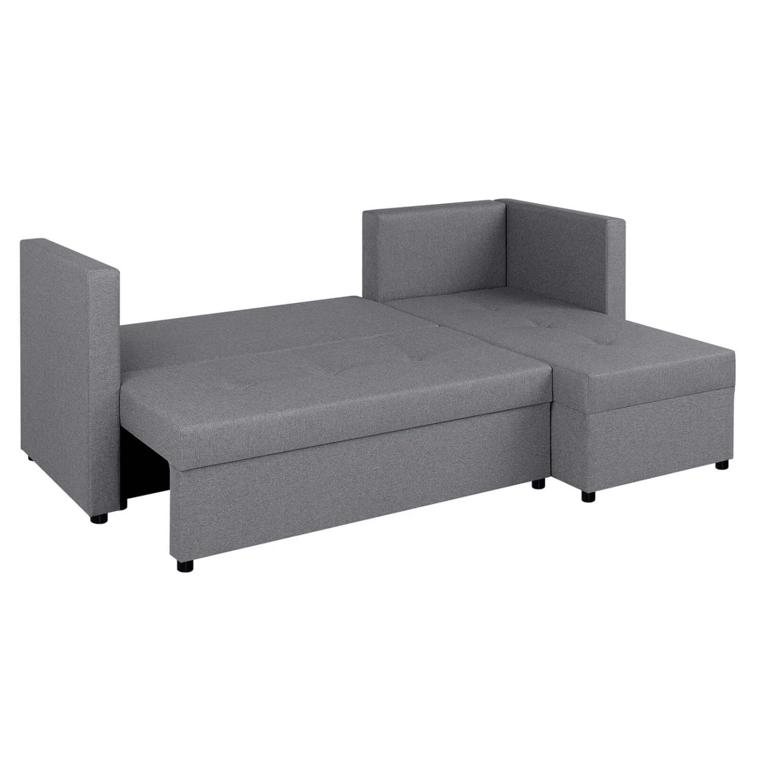 Ecksofa - light grey - Webstoff - Liegefunktion 2 Ecksofa - light grey - Webstoff - Liegefunktion – Bild 2