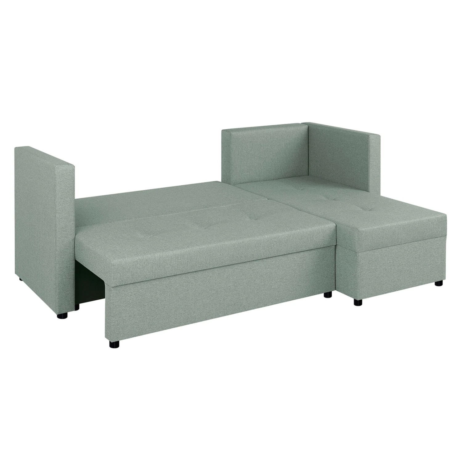 Ecksofa - mint - Webstoff - Liegefunktion 2 Ecksofa - mint - Webstoff - Liegefunktion – Bild 2