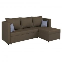 Ecksofa - braun - Webstoff - Liegefunktion -Wohnzimmer Verkäufe 1206003404 09 1600Wx1600H