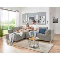 Ecksofa - grau - Federkern - Webstoff -Wohnzimmer Verkäufe 1206004000 04 1600Wx1600H 1