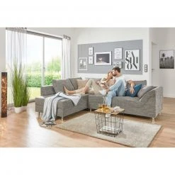 Ecksofa - grau - Federkern - Webstoff -Wohnzimmer Verkäufe 1206004000 07 1600Wx1600H 1